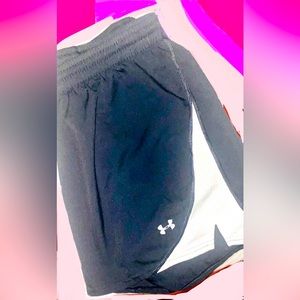 Under Armour Women’s Black Athletic Running Shorts with Drawstring - Size L